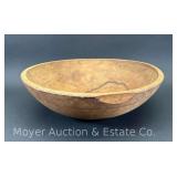 Antique Wood Bowl, 17"w