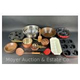 Group of Kitchen, Mixing Bowls, Baking Pans, Etc.