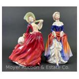 (2) Royal Doulton Figurines, 8"h