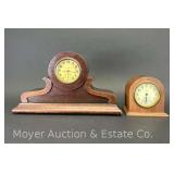 (2) 8 Day Mantle Clocks, 4"-6.5"h