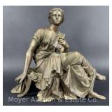 Statue of Woman with Scroll, Hollow, 12"h