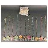 (20) Asst. Hand Made Medallions, Made in India, 2.25"w