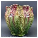 Antique Weller Majolica Pottery Planter, 11"w x 10"h