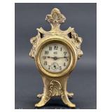 Jennings Brothers Art Nouveau Style Desk Clock, 6.25"h