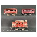 Lionel Pre-war No.150 Locomotive with 2 Passenger Cars