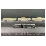 Marx New York Central Locomotive and Tender with 3 Passenger Cars Set
