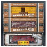 (3) Rail King Freight Cars, with Original Boxes