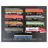 (6) HO Scale Locomotives with (2) Non-powered Units and B Unit