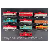 (10) Asst. Marx Tin Plate Freight Cars