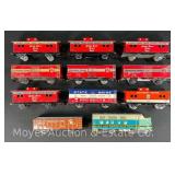 (10) Marx Tin Plate Freight Cars with Baltimore & Ohio Non-powered Unit