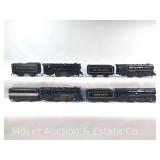 (4) Marx Steam Locomotives with 4 Tenders