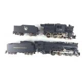 (2) Die-cast HO Scale Steam Locomotives with Tenders
