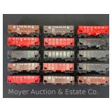 (15) Marx HO Scale Filled Hopper Cars