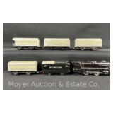Marx Steam Locomotive with Tender and 4 Passenger Cars