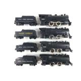 (4) Marx HO Scale Steam Locomotives with Tenders