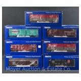 (7) Industrial Rail Freight Cars, with Original Boxes