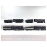 (4) Marx Steam Locomotives with 4 Tenders