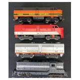(2) Lionel HO Scale Locomotives with NYC Non-powered Unit and Santa Fe B Unit