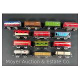(13) Asst. Marx Tin Plate Freight Cars