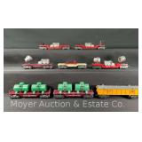 Group of Marx Searchlight Cars, Twin Tank Cars, Etc.