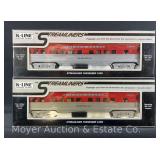 (2) K-Line Golden State Streamliner Passenger Cars, with Original Boxes