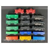 (3) Marx No. 490 Steam Locomotives with Freight Cars