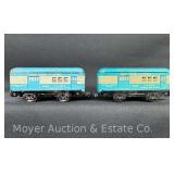 (2) Marx Tin Plate New York Central U.S. Mail Cars, No. 5020 and 5022