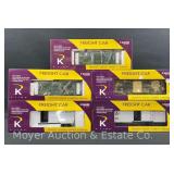 (5) K-Line Freight Cars, with Original Boxes