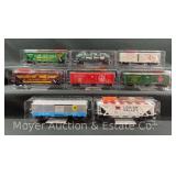 (8) Menards Freight Cars, with Boxes