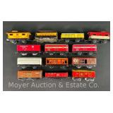 (13) Asst. Marx Tin Plate Freight Cars