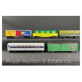 (4) K-Line Freight Cars with MTH Amtrak Passenger Car