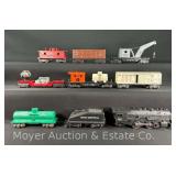 Marx No. 1666 Steam Locomotive with Penn Central Tender and 7 Freight Cars
