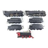 (3) Marx HO Scale Steam Locomotives with 4 Tenders