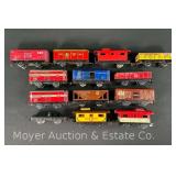 (13) Asst. Marx Tin Plate Freight Cars