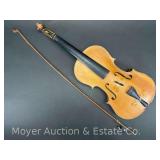 Salvadore De Durro Violin, Missing Pieces, with Parts/Accessories, Bow and Wood Case