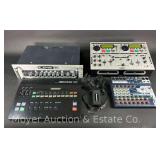 Group of Asst. Electronics for Parts/Repair, Numark CD Player, Line 6 Low Down, Yamaha RX15, Etc.