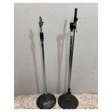 (2) Weighted Base Microphone Stands