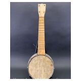 Banjolele, Missing Tuning Pegs, Signed "The Lumberjacks" Inside