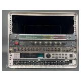 (5) Asst. Rack Mounted Audio Processing Components, with Plastic Portable Rack