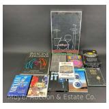 Beatlemania Framed Poster, John Lennon Book and Asst. DVD