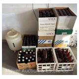 (12) Boxes of Plastic Bottles with Plastic Dispenser