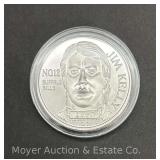Jim Kelley Buffalo Bills One Ounce Silver Medallion, .999 Silver
