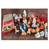 Group of Vintage Christmas Figural Candles, 2”-6” Tall