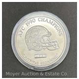1990 Buffalo Bills AFC Champions Commemorative One Ounce Silver Medallion