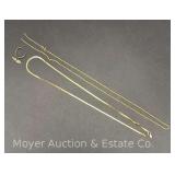 Group of 14k Yellow Gold, For Scrap/Repair, 3.9dwt. and 10k Yellow Gold Ring, 1.0dwt.(Clear Stone)