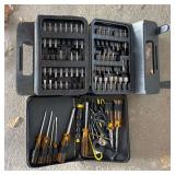 Group of Driver Bit Sets in Cases