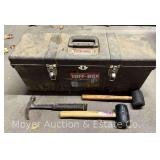 Toolbox with Tools, Hammers, Hand Tools, Etc.