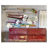 Group of Glass Icicle Ornaments