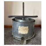 Juicy Fruit 3gal. Cider Press, with 3 legs, 12"w