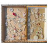 Group of Tooled Thread Glass Ornaments